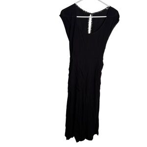 Anthropologie Abbey Cropped Jumpsuit Black